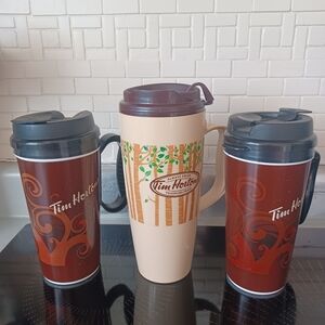 Tim Hortons 2012-2013 Travel Mug Trio Coffee Cups Collectible Always Fresh